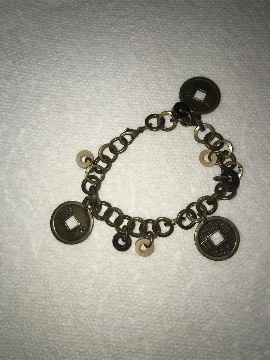 VINTAGE Lucky Charm Coin Bracelet Bagua Feng Shui