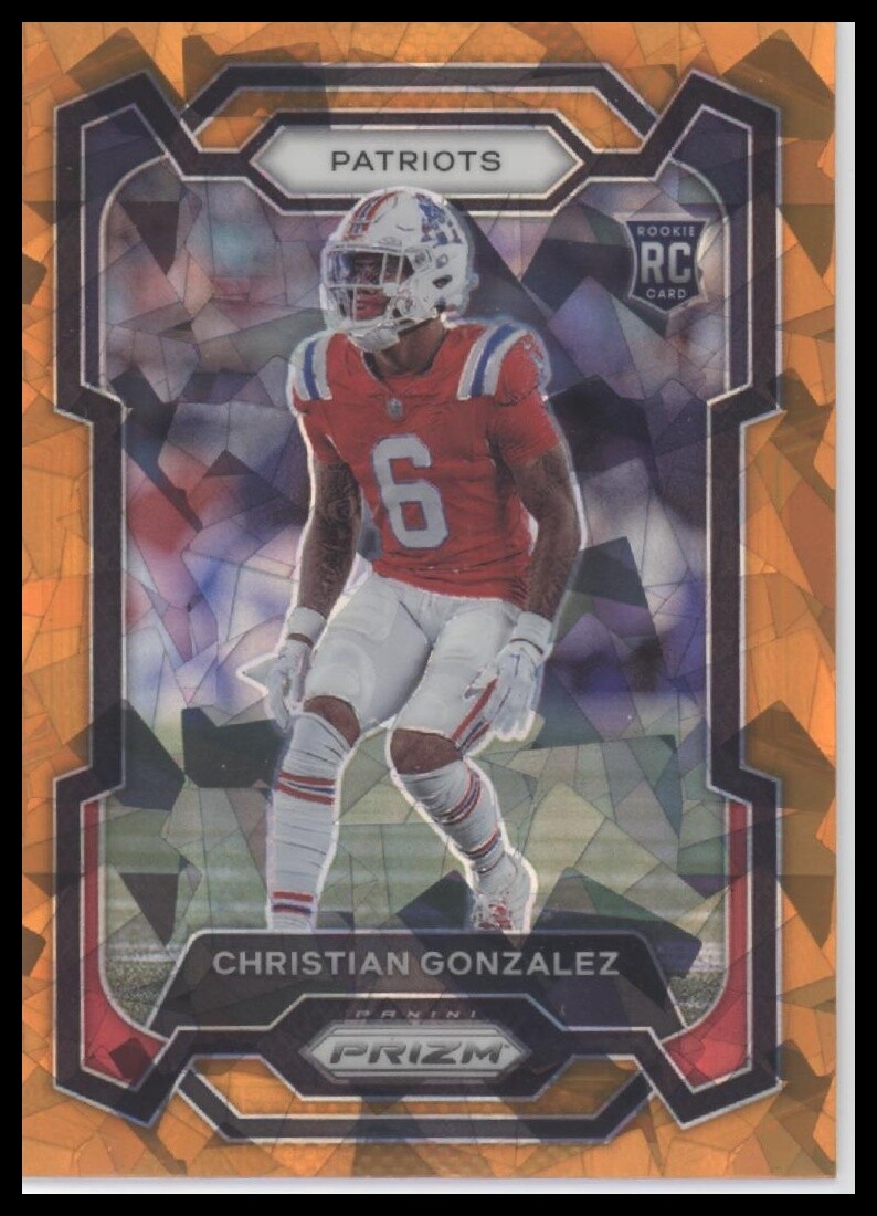 #369 Christian Gonzalez 2023 Panini Prizm Orange Ice