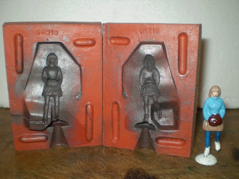 Rubber Lead Figure Mold and Lead Figure. III