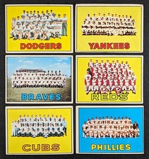 1967 Topps Baseball Team Card Lot 6 Cards