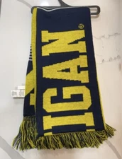 New University Of Michigan Scarf Forever Reversible￼￼￼ Wolverines Blue Yellow