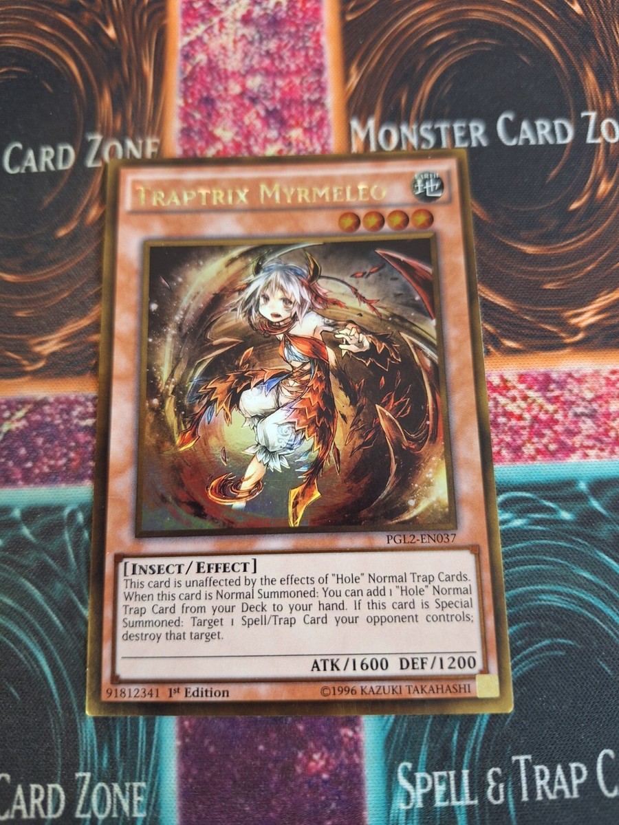Yu-Gi-Oh! Traptrix Myrmeleo PGL2-EN037 Gold Rare 1st Edition Near