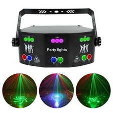 Remote 15-eye RGB LED Laser Projector DMX Strobe Light DJ Disco Party Lighting