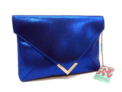 POCHETTE BORSA CERIMONIA Blu Raso Strass Camomilla EUR 20,00 - PicClick IT