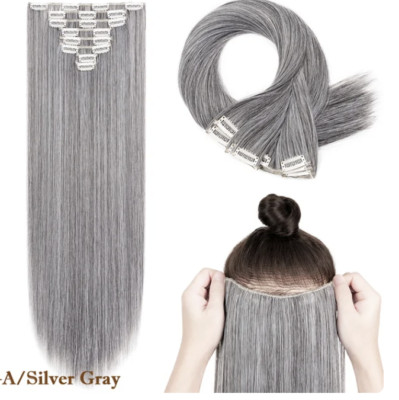 FULL HEAD Clip In Straight Curly Long Clip In Echthaar Synthetik Extensions