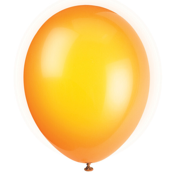 Pack of 10 Citrus Orange 12"" Premium Latex Balloons