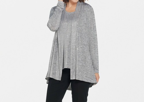 Susan Graver Foil Print Cardigan and 