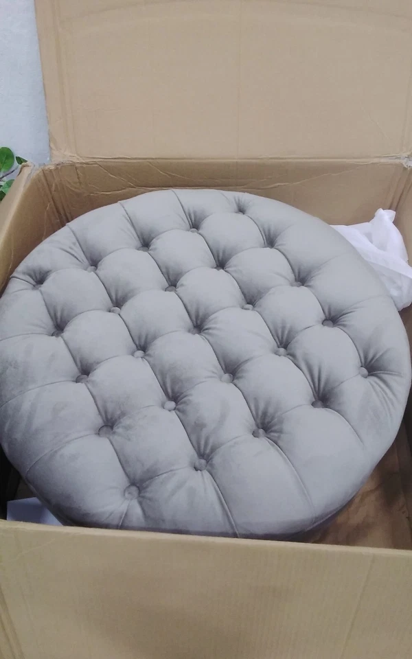 Safavieh Clara Tufted Round Ottoman, Reduced Price 2172706984 MCR4601D - Image 4 of 4