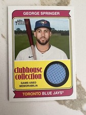 George Springer Blue Jays 2023 Topps Heritage Clubhouse Collection Relic #CCR-GS