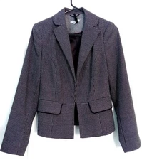 Target Collection Womens Black Polka Dot Long Sleeve Jacket Size 10