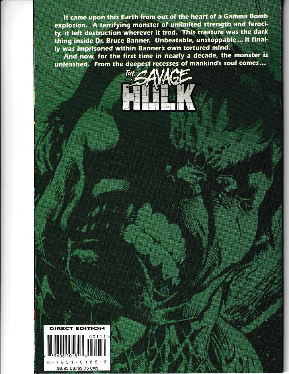 MARVEL Edge Special Graphic Novel THE SAVAGE HULK January 1996 | eBay