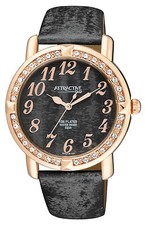 Q Q by Citizen DA93J105Y ATTRACTIVE Crystal Accented Women's Watch  GREAT GIFT
