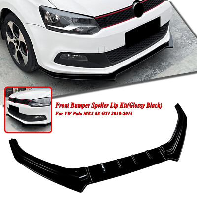 Front Bumper Spoiler Lip Body Kit For Volkswagen Polo MK5 6R