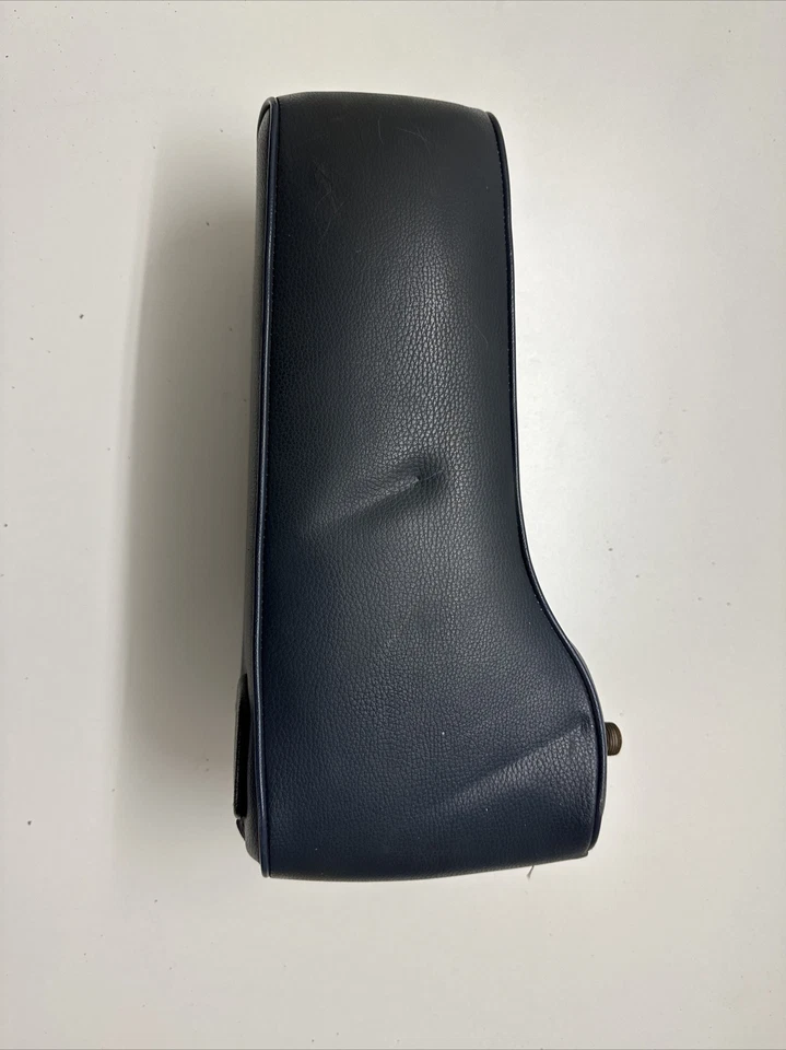 1975 Mercedes W116 280S Front Left Driver Seat Arm Rest Armrest Blue  OEM - Image 4 of 4