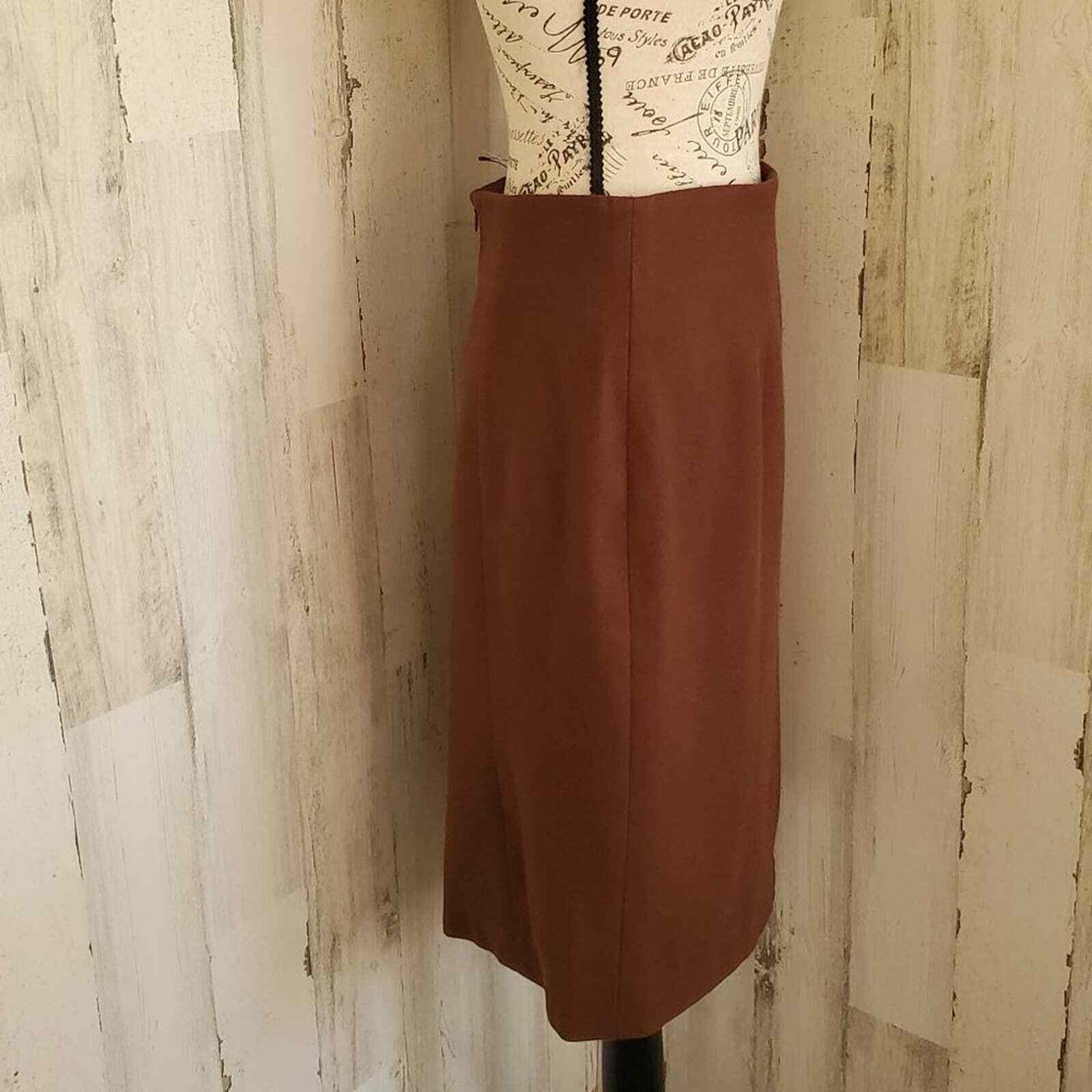 GONNA A TUBINO IN LANA MARRONE YVES SAINT LAURENT NUOVA CON ETICHETTE