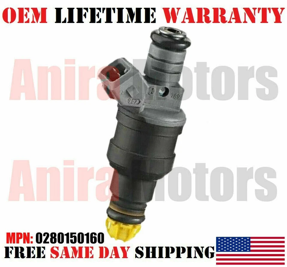 GENUINE BOSCH x4 Fuel Injectors for 1986-1989 Mercury & Ford 1.9L I4 #0280150160 - Image 3 of 4