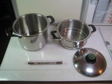 AMC 8043 Edelstahl Dampfgarer Set Topf Ø= ca 24cm Gastro Dämpfen Dampfkocher 85b