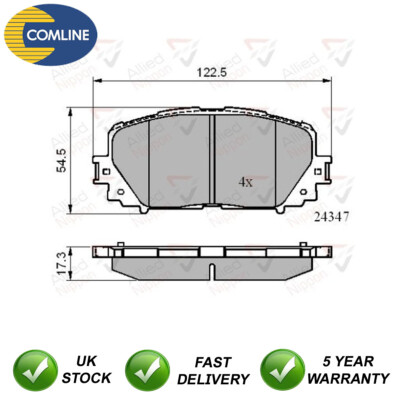 Brake Pads Set Front Allied Nippon Fits Toyota Yaris 2005- + Other Models