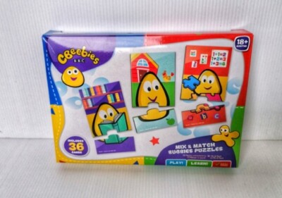 CBEEBIES Kinder Lernpuzzle Karten Mix & Match frühe Jahre TV Programm Kind 