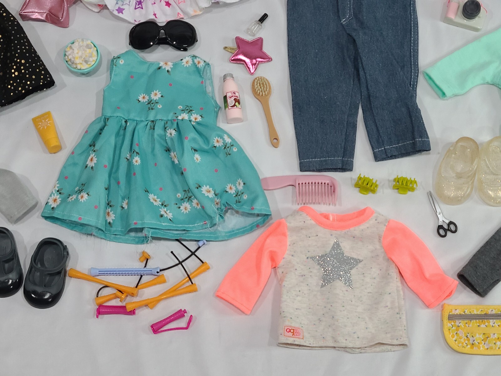 Lot Of 18" Doll Clothes Shoes Accessories Over 60 Pieces eBay