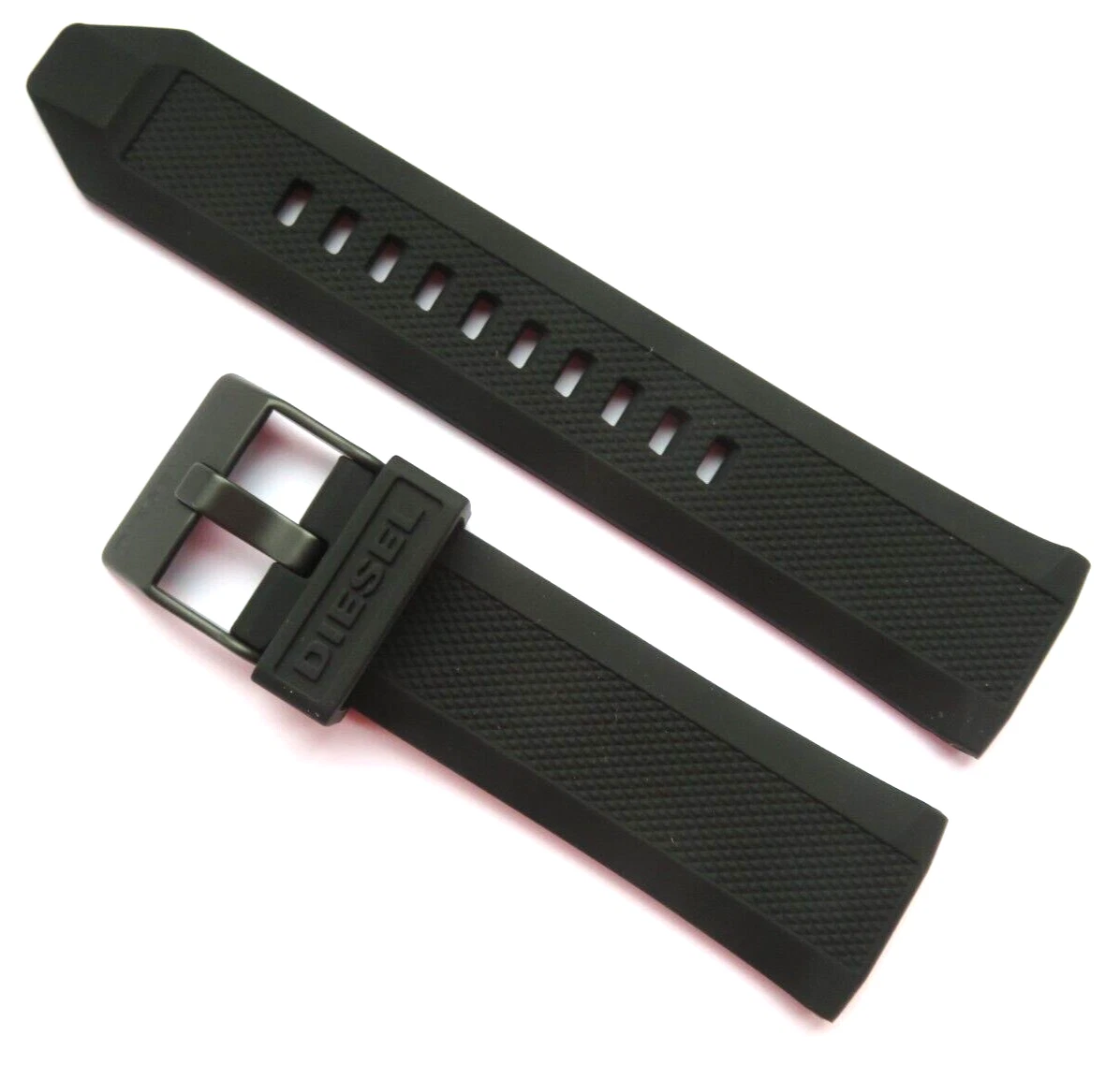 Bracelet De Montre En Silicone Noir – 24mm – Remplacement Confortable Pour Montres Classiques