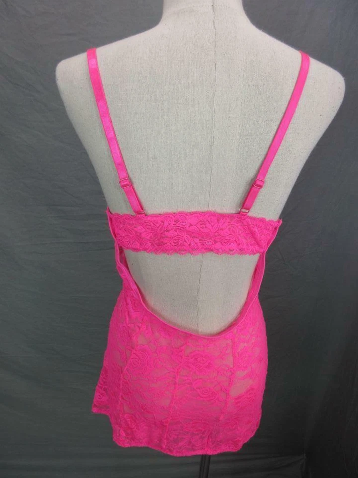 Lencería muñeca bebé push-up sexy de encaje rosa talla S Native Intimates 4B Foto 4 de 4