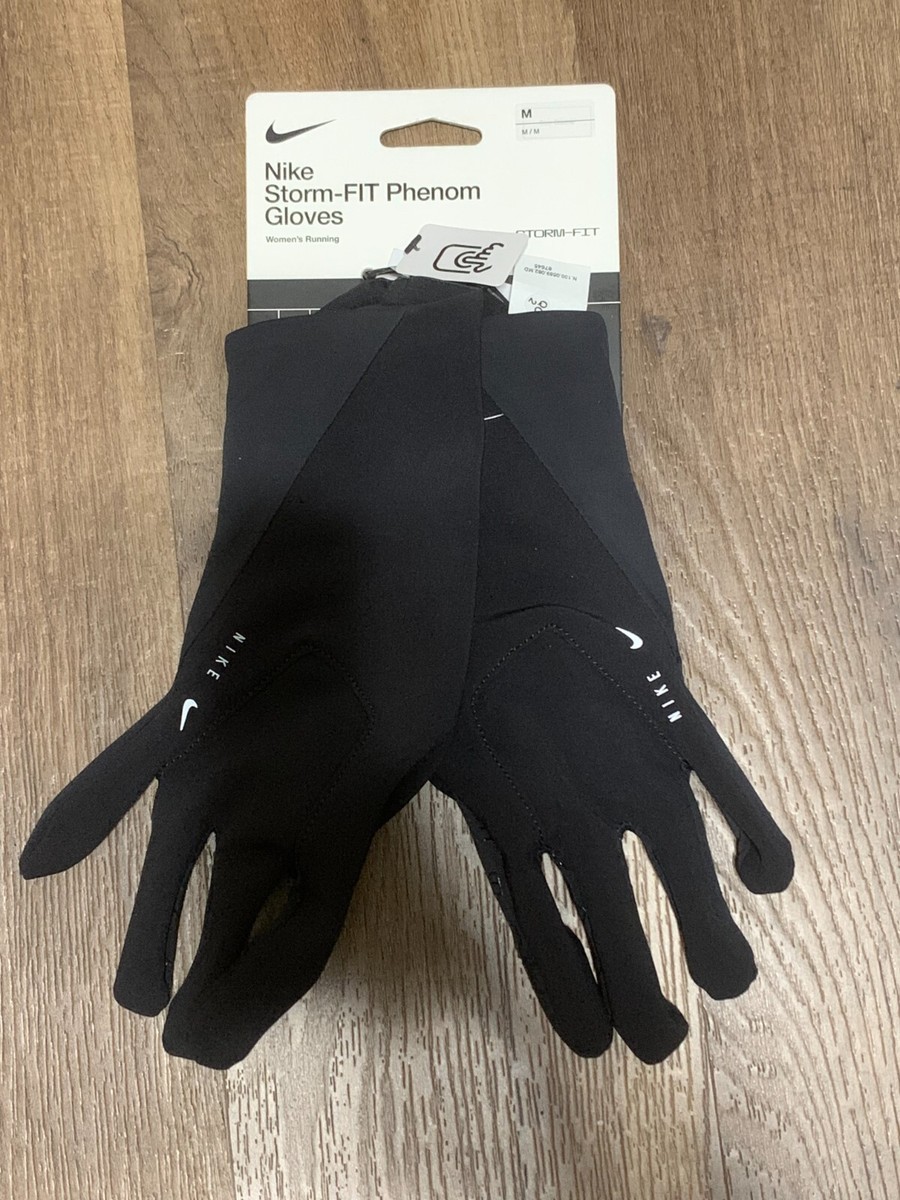 Nike Storm Fit Phenom Black Running Gloves Women's Medium N1000589 for sale online | eBay UK