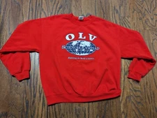 OLV Science Olympiad Red SWEATSHIRT (Large) 23x25 Biology Chemistry Physics