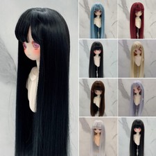 BJD Doll's Hair Wig Long Straight Wigs with Bangs for 1/3 1/4 1/6 BJD Doll DIY