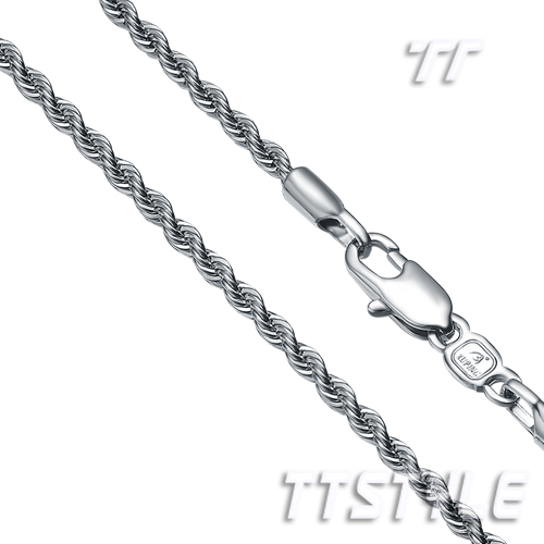 TT 2mm 18K White Gold Filled Rope Chain 