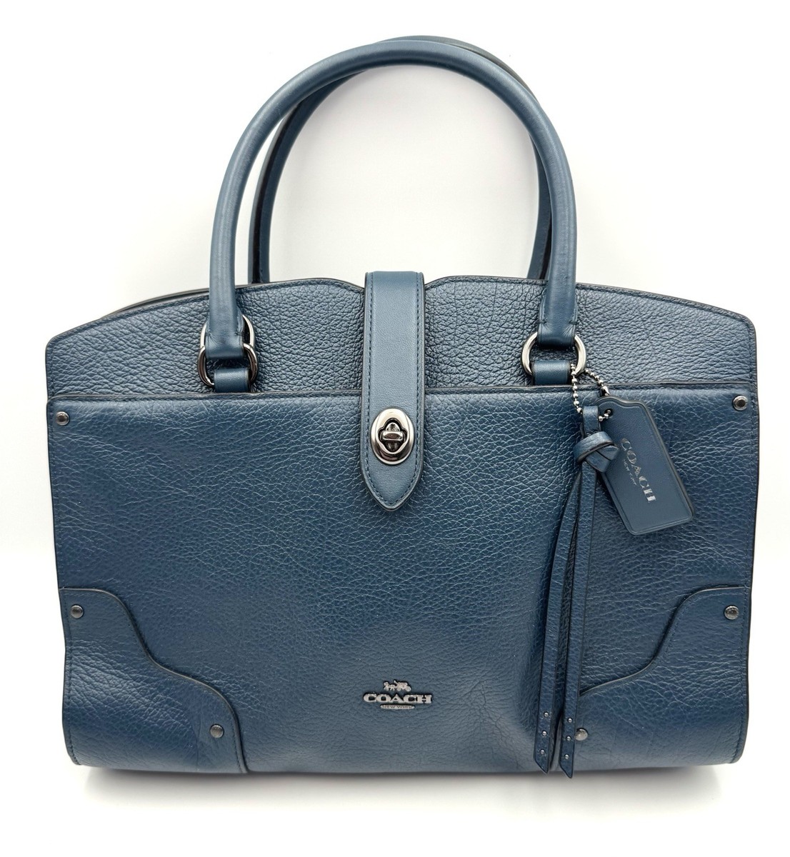 COACH Mercer 30 Satchel Bag Purse Mineral Blue 59096 - MISSING