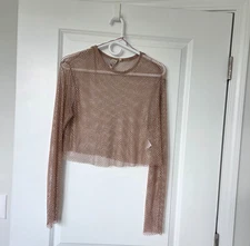 Anthropologie Dolan Left Coast Collection Embellished Cropped M Modern-NYE SALE