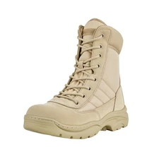 Men's Tactical Military Work Boots 8" Side Zipper Lightweight Combat Boots