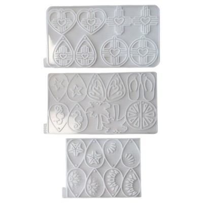 Earrings Silicone Molds Drop Jewelry Making Tool Pendant Moulds Silicone Texture