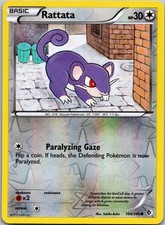 Rattata 104/149 Boundaries Crossed Pokemon TCG Reverse Holo C MP