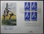 Canada #415, Signed By Artist, L.R. Plate Block, Plate #1, First Day Cover