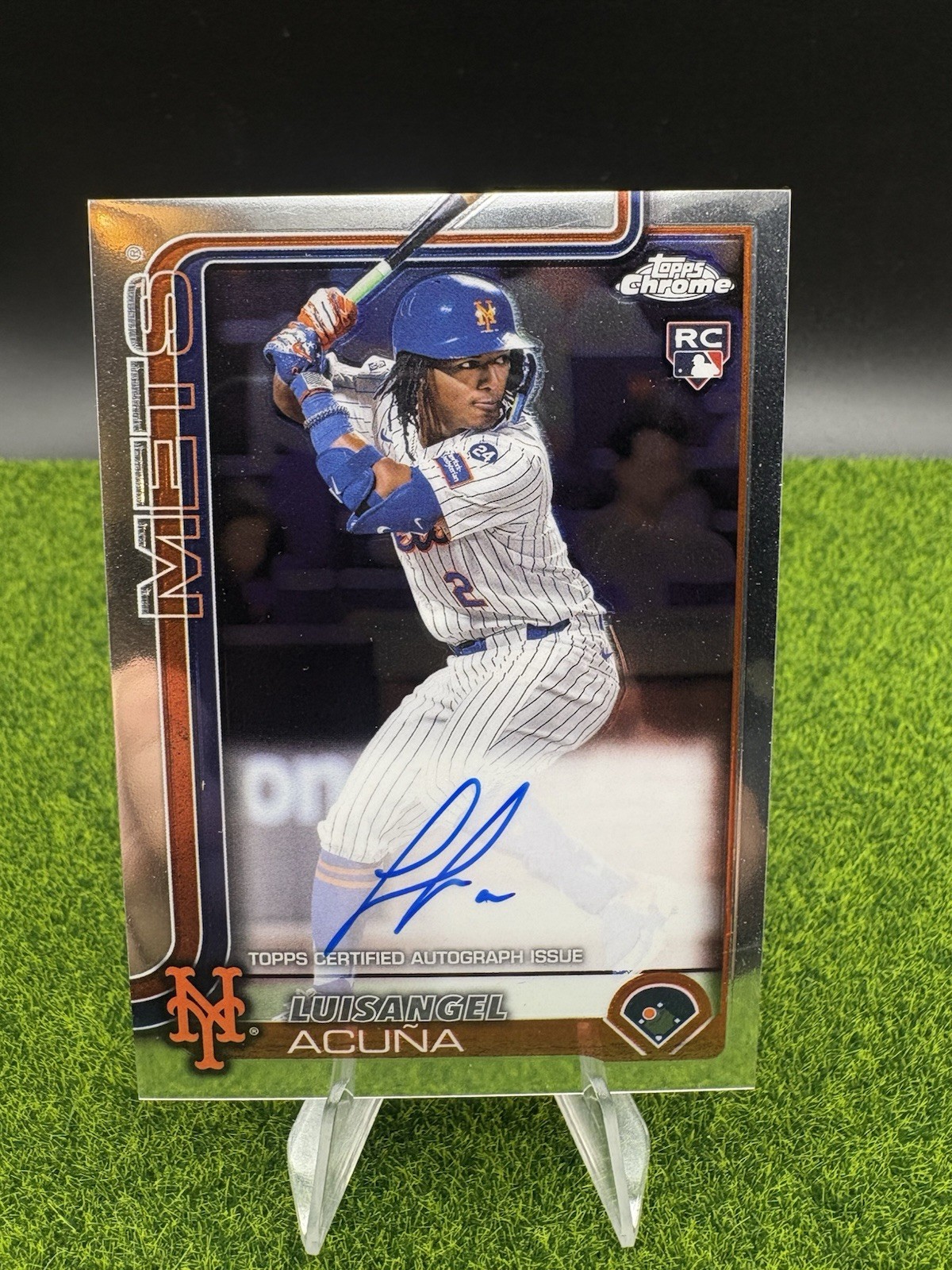 2025 Topps Chrome Luisangel Acuna Rookie Auto RC Rookie #RA-LA Mets