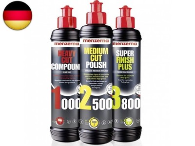 250ml: Heavy Cut Compound 1000 & Medium Cut Polish 2500 & Super Finish 3800