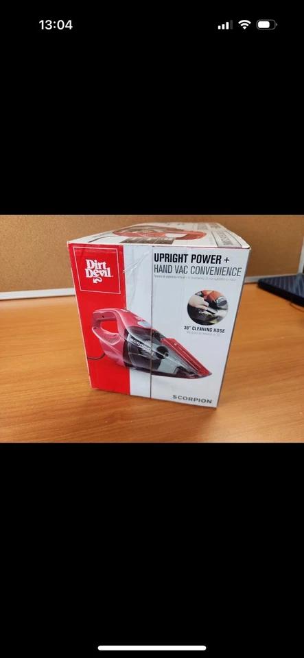 Dirt Devil Scorpion Handheld Vacuum Cleaner, Corded, Small, Red NEW - Image 3 of 4