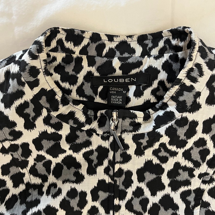 Tailored Leopard Jacket Structured Princess Seams… - image 2