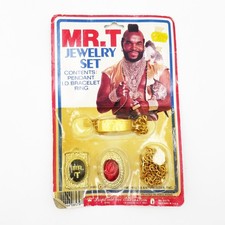 1983 Imperial Toy Corporation "Mr. T Jewelry Set" NIP Package Partially Open