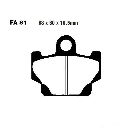 Bremsbelag BremsbeläGe EBC FA081 Vorne FüR Yamaha XS 400 Dohc Bj. 1982-1984-image