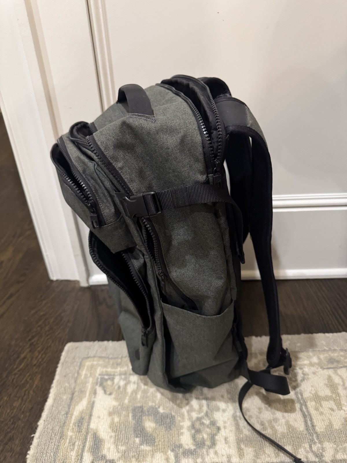 Lululemon Gray Backpack Multiple Pockets, Zipper … - image 3