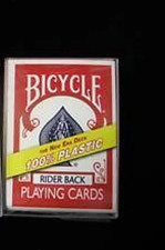 1mazzo bicycle 100% plastica ROSSO, giochi di prestigio,trucchi magia,