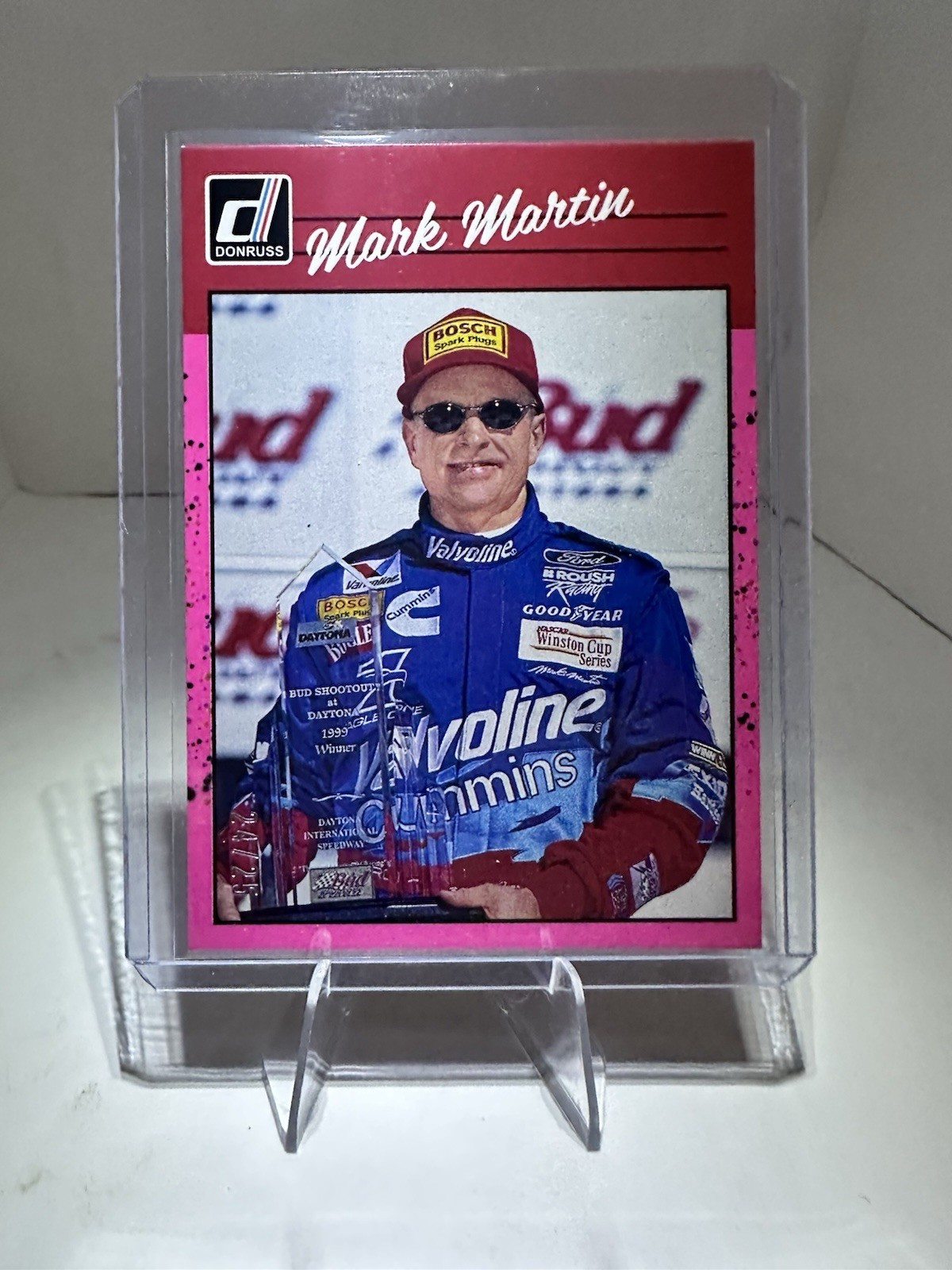 Mark Martin #196 2023 Donruss Racing NASCAR Retro Pink Parallel # /25 NN Card