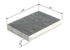 BOSCH Innenraumfilter 1 987 435 548 Aktivkohlefilter für JEEP FIAT 500L 500X BU