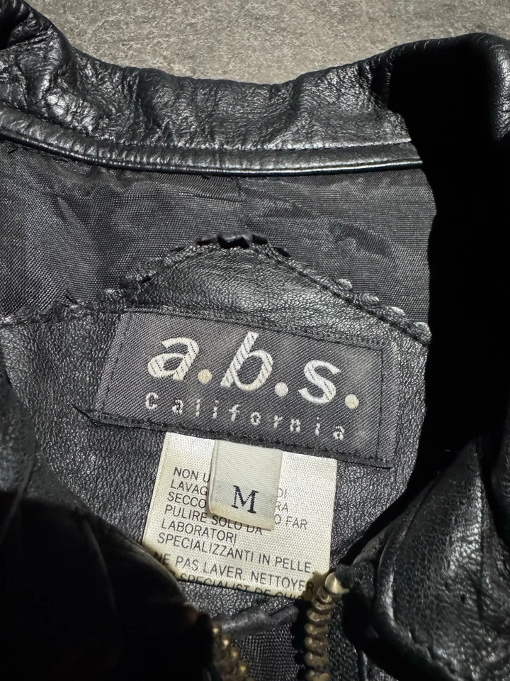 Vintage 80s 90s Leather Long Sleeve Pencil Dress Medium - Image 4 of 4