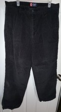 Chaps Ralph Lauren Heavy Corduroy Pants Mens 38x30 Black Pleated