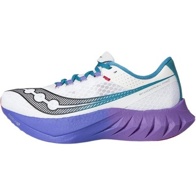 Saucony Men's Endorphin Pro 4 Sneaker, White/Shadow, 7.5