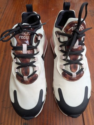 Nike Air Max 270 React SE White Black Pink Sneakers CU4752-100 US Women's Size 7
